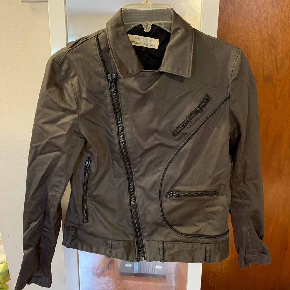 rag & bone cotton motorcycle style jacket